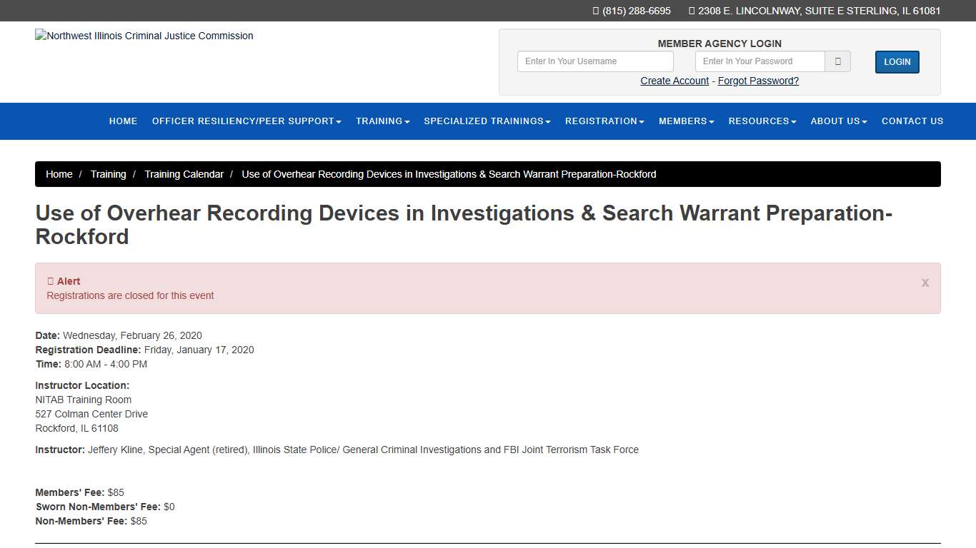 Use of Overhear Recording Devices in Investigations & Search Warrant Preparation-Rockford