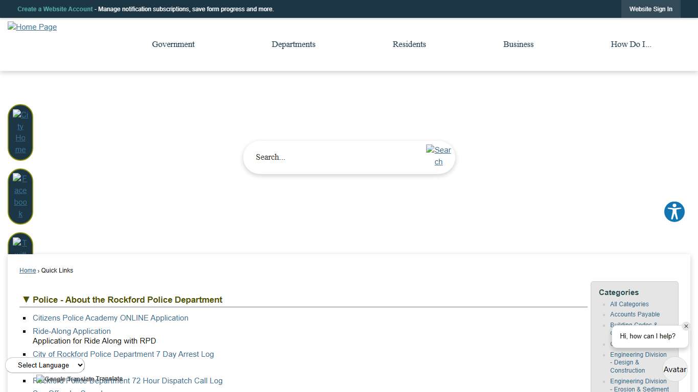 Quick Links • Police - About the Rockford Police Department